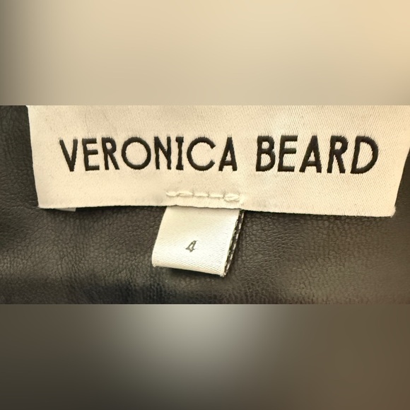 Veronica Beard Rennert Black Faux Leather Wide Leg Pants Sz 4 - Picture 12 of 13